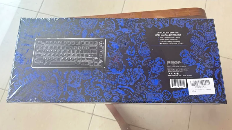 2297 - ZIPFORCE Wireless Mechanical Keyboard, 81 Keys, Hot-Swappable Custom Keyboard with Knob, RGB63229687354881112