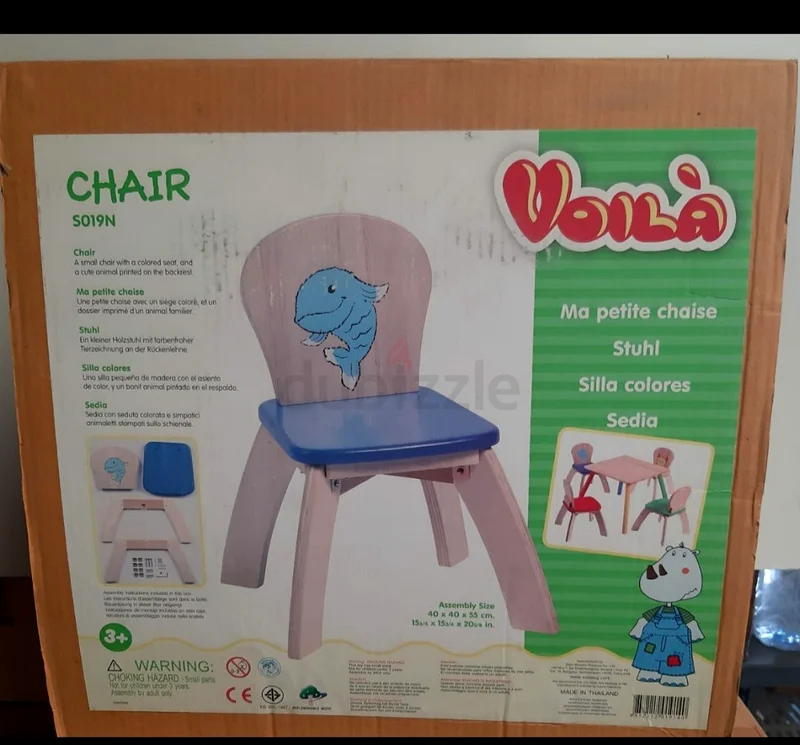 Set of 4 High Quality Wooden Kids Chairs- Perfect for Toddlers, Brand New63206394459010113