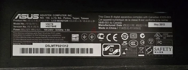 ASUS VG278HE is a 27-inch monitor63256068047361114