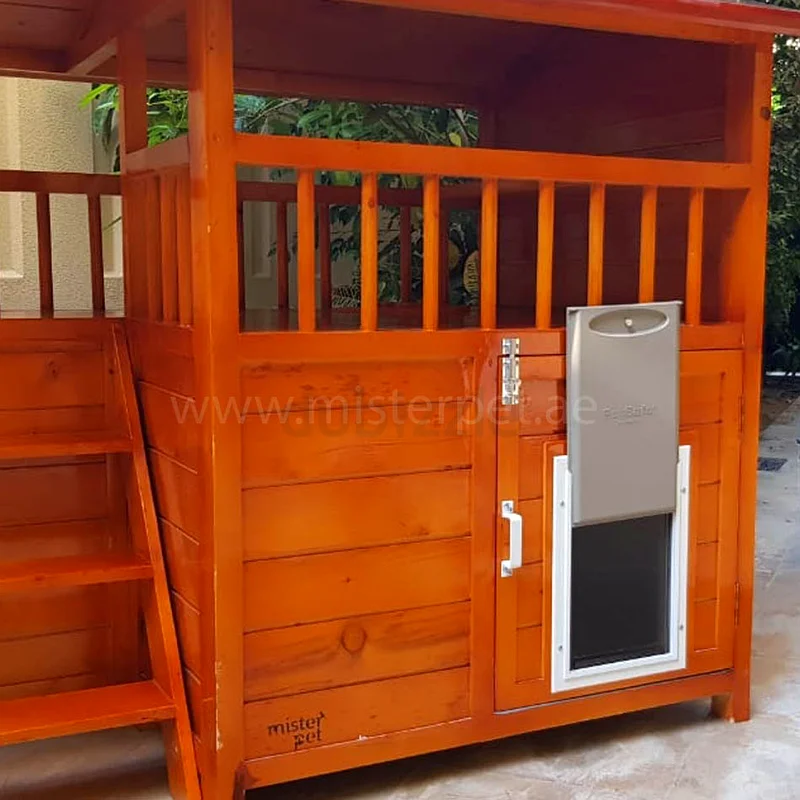 بيت كلب مع شرفة على السطح ومكيف هواء63232644312321112