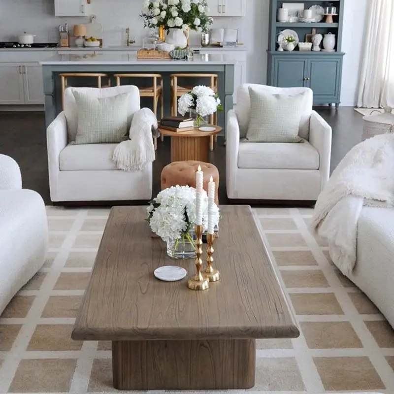 Solid Wood Top Coffee Table with Custom MDF Base63185752034691113