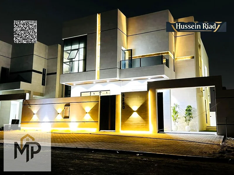For sale, a modern villa, including registration fees, close to the mosque and services, with a seating area in the courtyard, with no down payment.63894082460803111