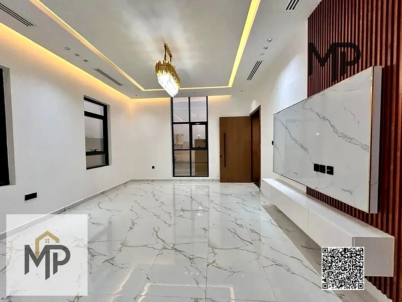 For sale - a luxury villa with a swimming pool in a prime location in Ajman, high-end finishing, modern design, including registration and owners63880932761985112
