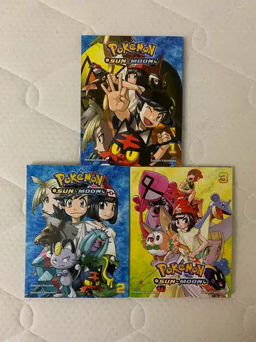 Pokémon Sun  Moon Manga Vol. 1,2,3