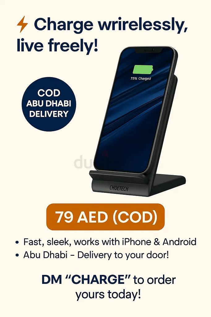 Choetech 15W Wireless Charger — Fast Charge | COD | Same-Day Abu Dhabi Delivery632223433232651126