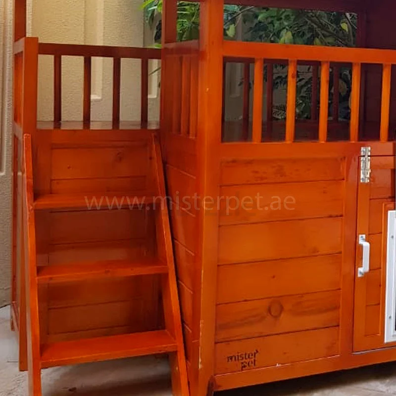 بيت كلب مع شرفة على السطح ومكيف هواء63232644312321111