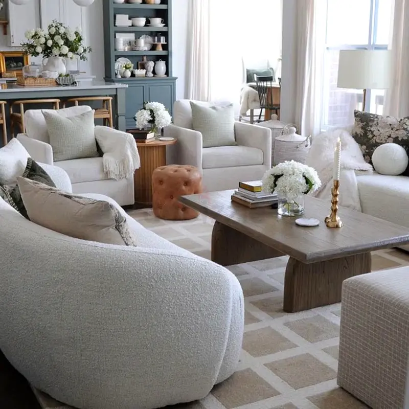 Solid Wood Top Coffee Table with Custom MDF Base