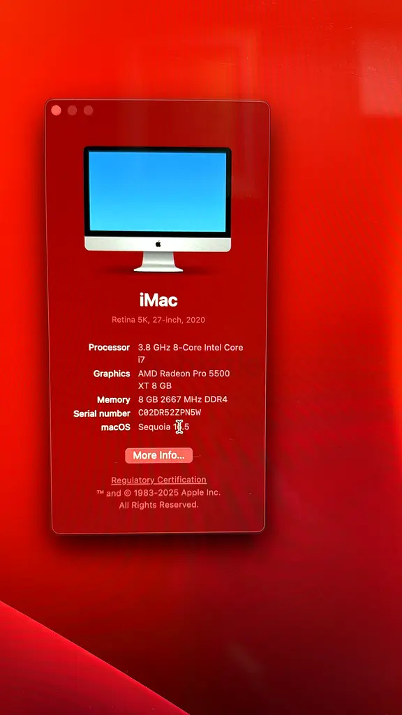 Apple iMac 2020 with 8 GB Graphics63254492326531113