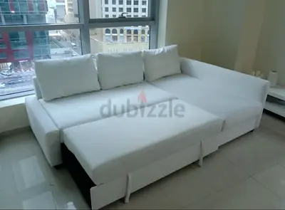 Ikea frighten L-shaped sofa bed for sale.