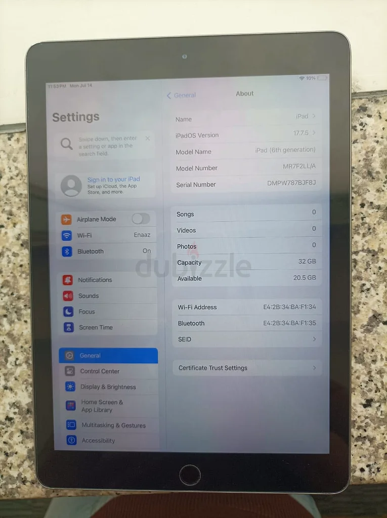 Apple iPad 6th Generation | 6 Generation | 32GB Wi-Fi - Silver | Neat Condition | Look Like New63183724479873111