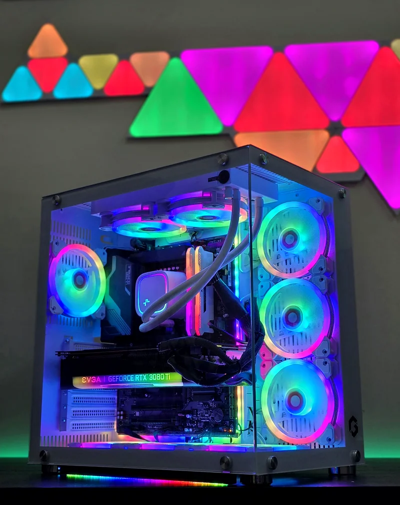 كمبيوتر ألعاب/معالج i9 12900KF/بطاقة رسوميات RTX 3080ti بسعة 12 جيجابايت/32 جيجابايت من الذاكرة العشوائية/2 تيرابايت من وحدة التخزين من نوع NVMe من الجيل الرابع63230192097153111