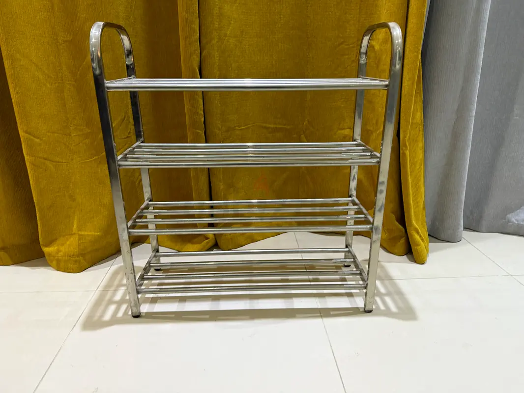 Stylish Stainless Steel Shoe Rack - Perfect Organization!