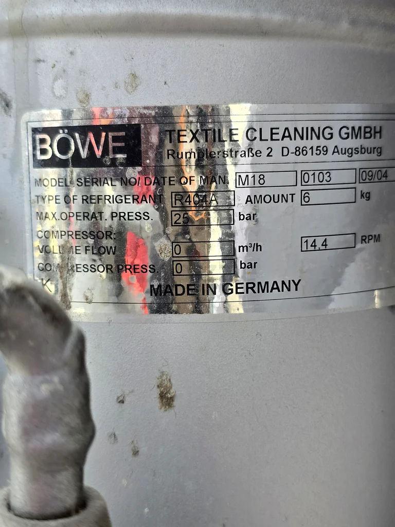 BOWE TEXTILE Dry Cleaning Machine63257632357890113