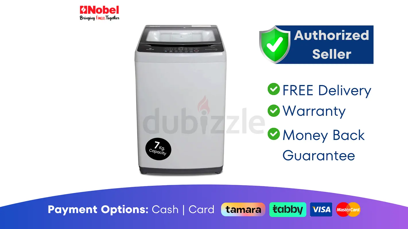 Nobel 7KG Top Load Washing Machine ● New | Warranty | FREE Delivery | AJM2939