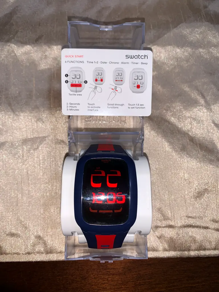 SWATCH TOUCH DARK BLUE  RED (SURN101D)