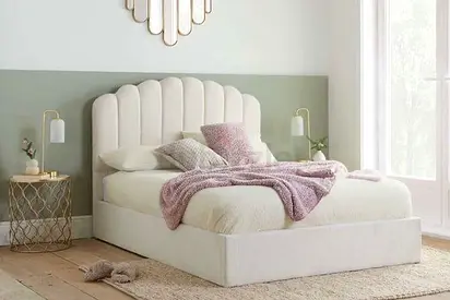 Elegant Upholstered Bed with Stylish Headboard