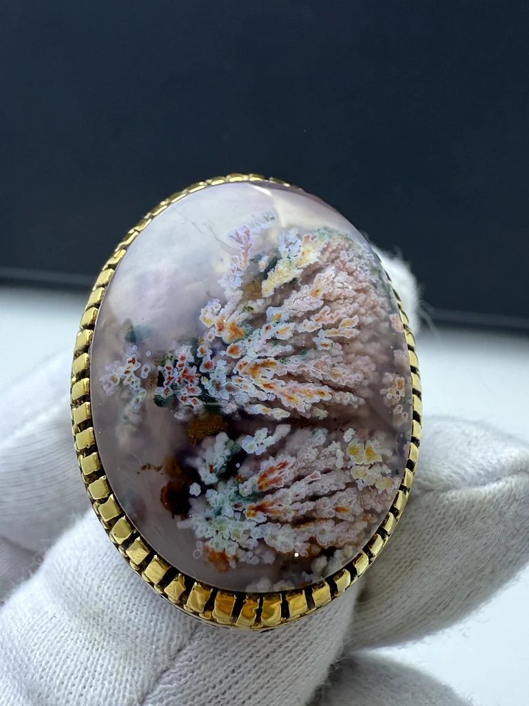 خاتم بحجر عقيق نوادر - Ring with a rare agate stone63230183442307114