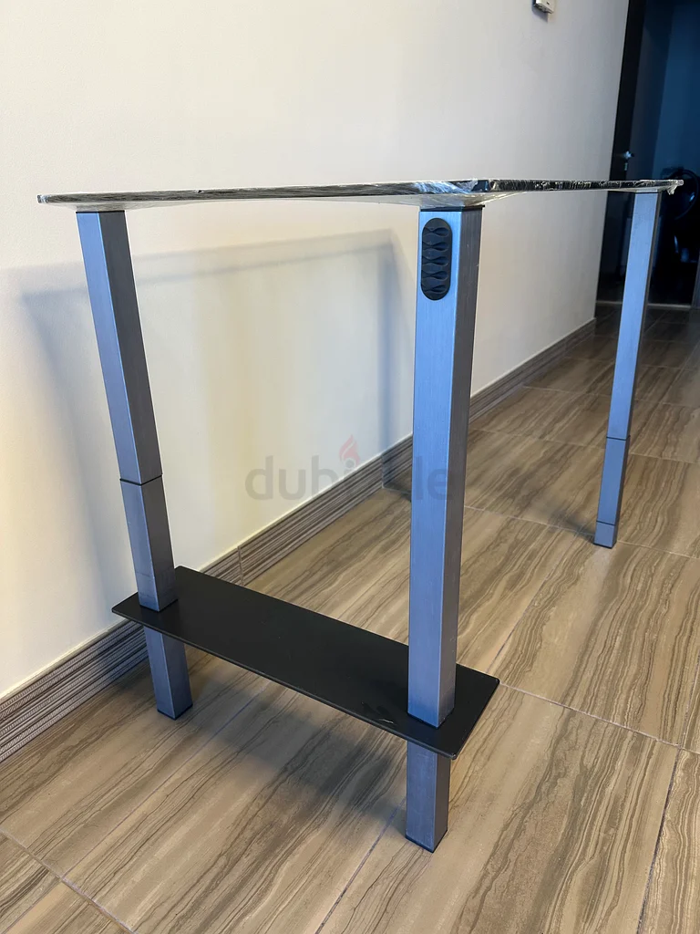 Adjustable Computer Glass Desk (55W x 100L x 75H)63219343810305111