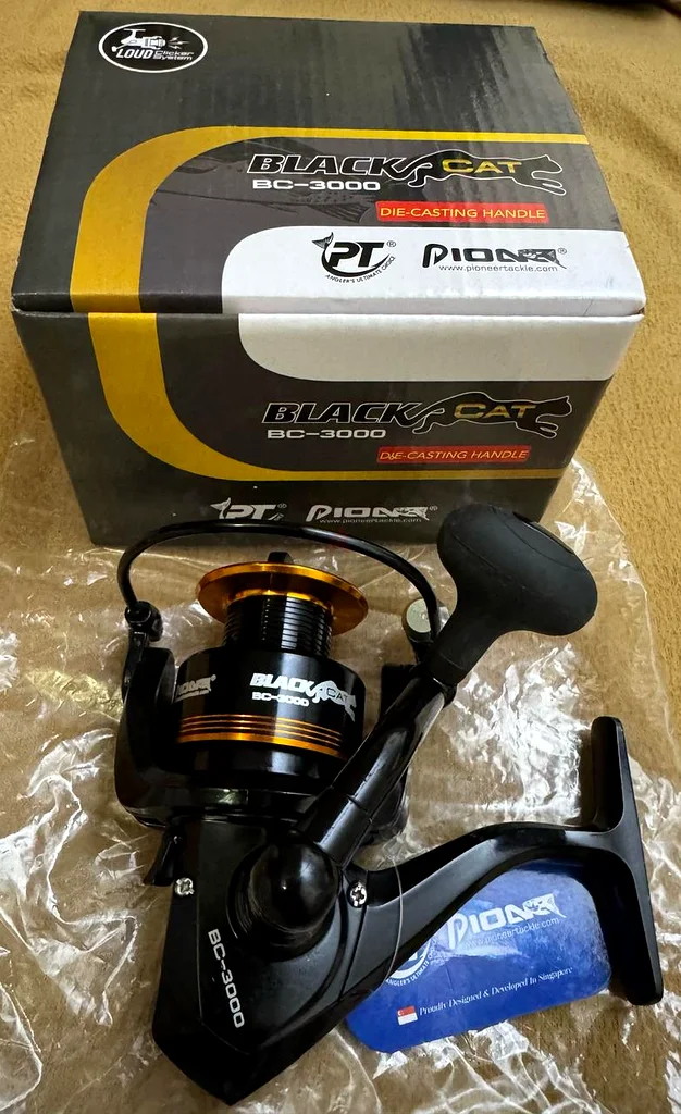 Fishing Reel Piona Black Cat BC-3000 Pioneer brand made in Singapore63241124176131111