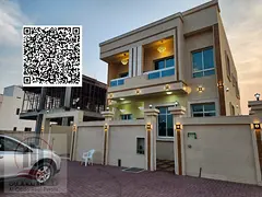 Villa for sale at Ajman -Al Heloi area the Villa 3200 sqft G + 1 (5 Master room +big court + big Maj