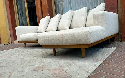 Wést Elm New pórt LShape Sofa beige