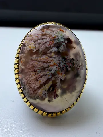 خاتم بحجر عقيق نوادر - Ring with a rare agate stone