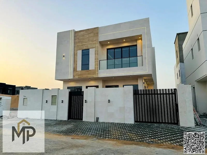 For sale, a modern villa, including registration fees, close to the mosque and services, with a seating area in the courtyard, with no down payment.63895009930115111