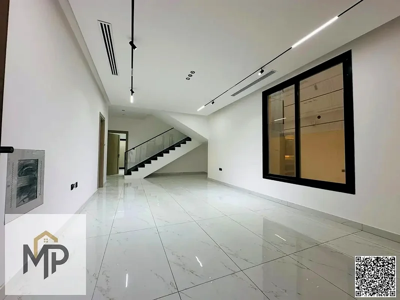 For sale, a modern villa, including registration fees, close to the mosque and services, with a seating area in the courtyard, with no down payment.63895009930115113