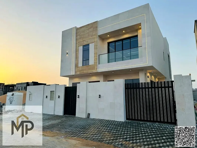 For sale, a modern villa, including registration fees, close to the mosque and services, with a seating area in the courtyard, with no down payment.63895009930115110