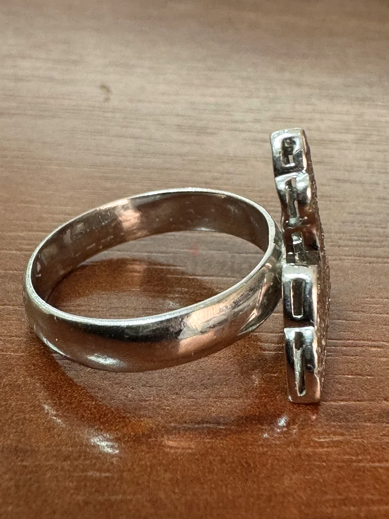Beautifully made 21K White Gold ring (Allah) with diamonds63232650769922113