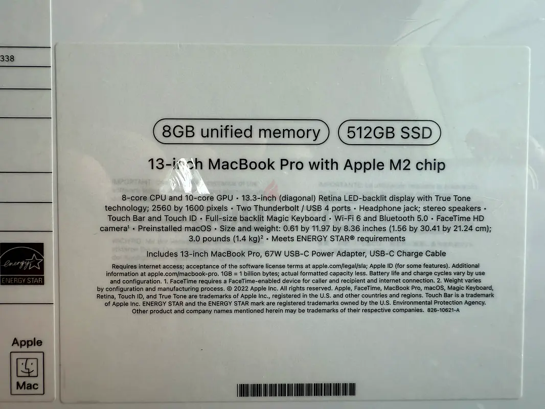 MacBook PRO M2 512gb NEW63255536619010112