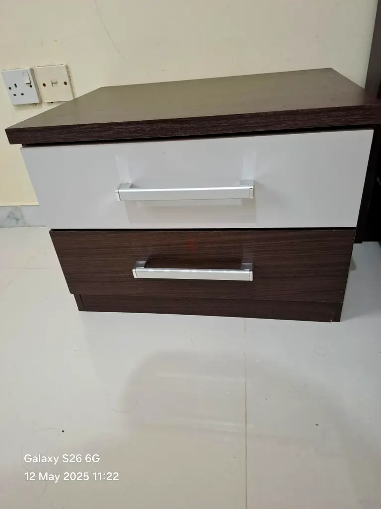 Stylish Modern Bedside Drawer with Two Drawers