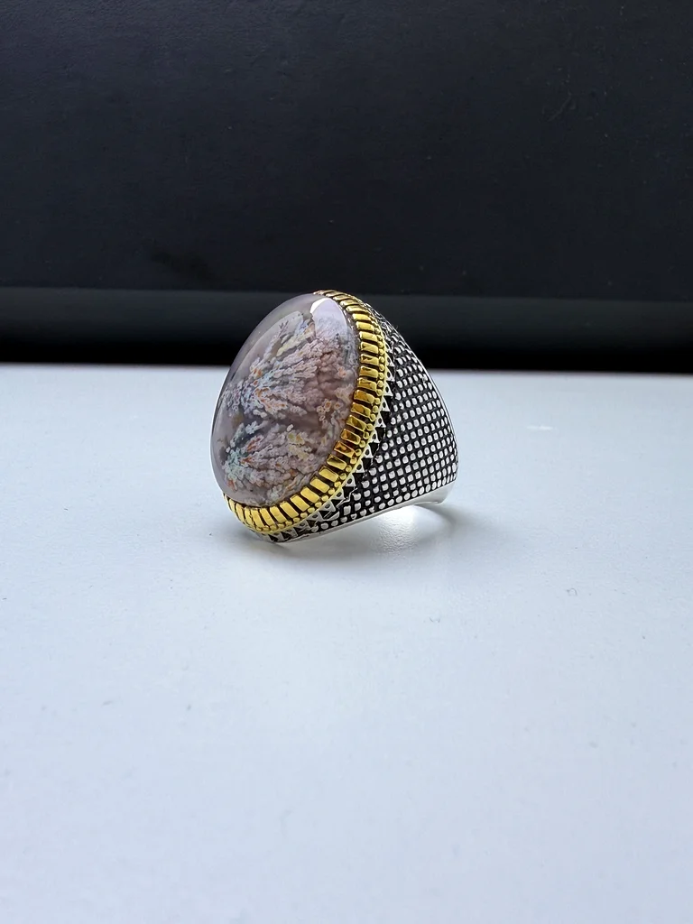 خاتم بحجر عقيق نوادر - Ring with a rare agate stone63230183442307112