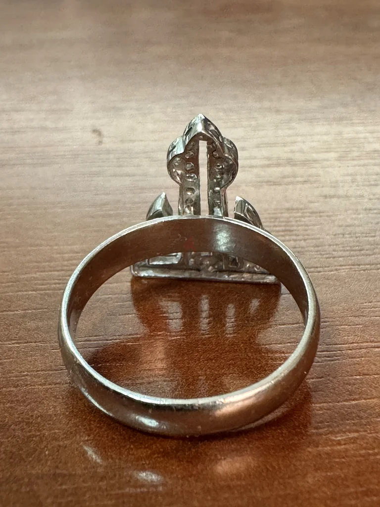Beautifully made 21K White Gold ring (Allah) with diamonds63232650769922112