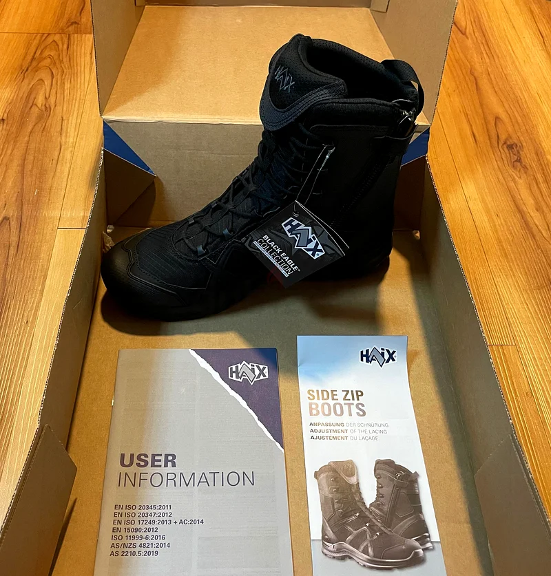 HAIX Black Eagle Athletic 2.0 T High Black Sidezipper – Excellent Condition BRAND NEW63237610873730113