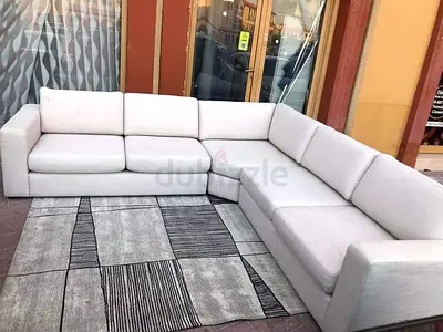 Excellent condition Home centre Etrno Corner LShape Sofa beige