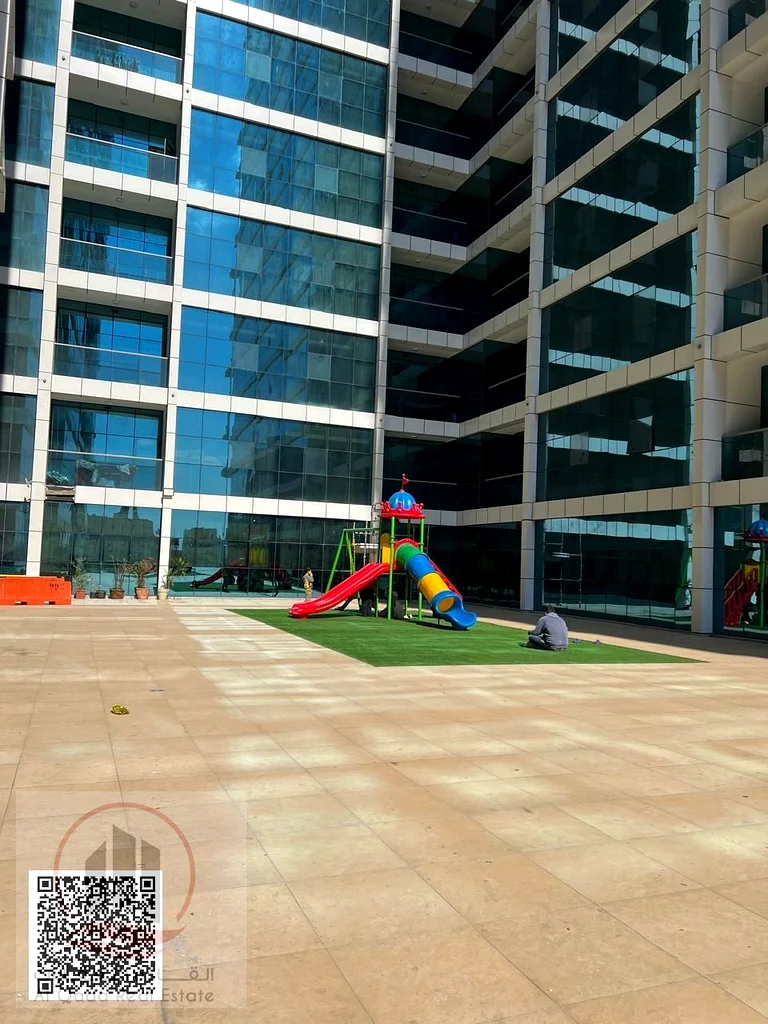 Two rooms and a hall for sale, very spacious area, Gulf Tower, Ajman, with three bathrooms, a separate spacious kitchen, a large balcony with a very w63887504928257110