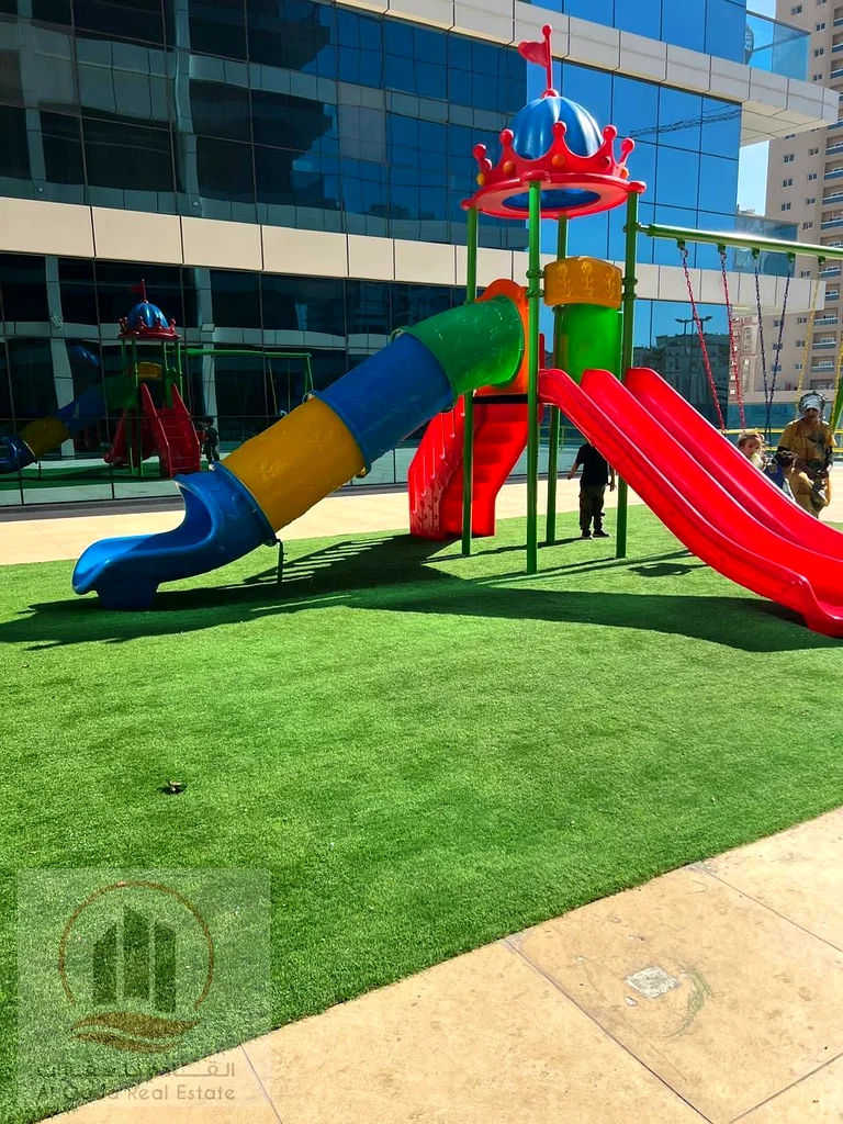 Two rooms and a hall for sale, very spacious area, Gulf Tower, Ajman, with three bathrooms, a separate spacious kitchen, a large balcony with a very w63887504928257111