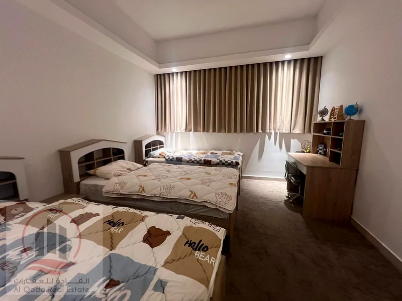 Two rooms and a hall for sale, very spacious area, Gulf Tower, Ajman, with three bathrooms, a separate spacious kitchen, a large balcony with a very w63887504928257113