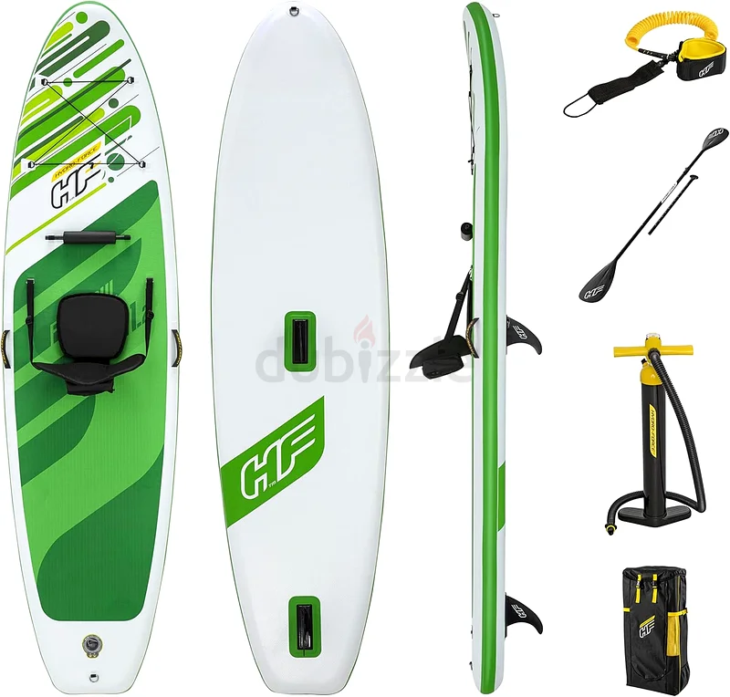 Hydro-Force SUP Inflatable Stand Up Paddle Board Complete Set with Kayak Conversion Kit Multiple Sty63242169744514114