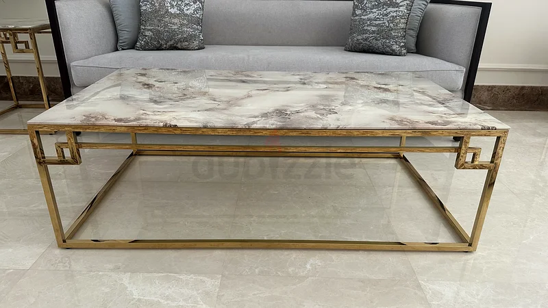 3-piece marble top table set — 1 coffee table + 2 side tables. Excellent condition.63222341294210111