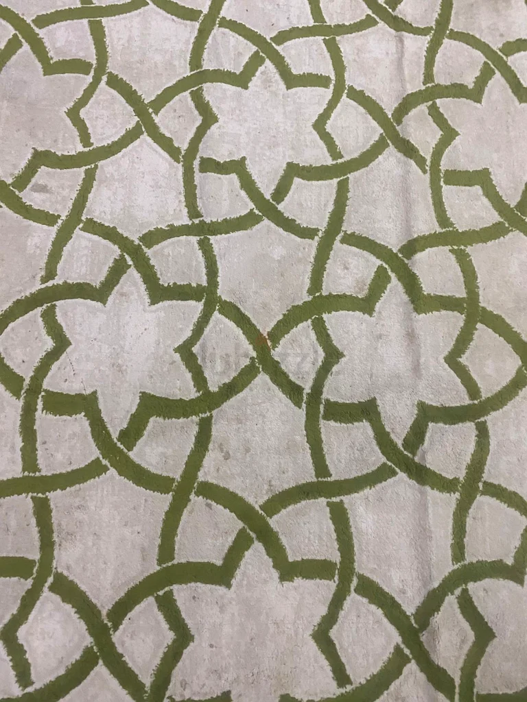 Cream and Green Carpet | Large Size 350x250 cm | Elegant Design | Great Condition | 79 AED only63180366854275114