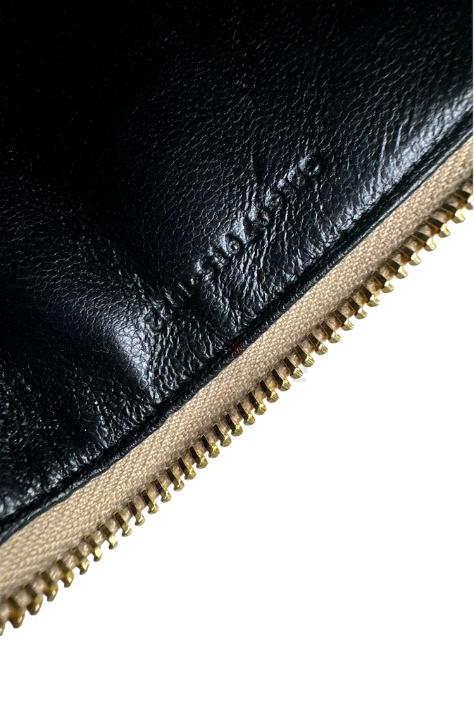 SAINT LAURENT Monogram Fragments Zip Card Case in Grainy Embossed Leather63239085741826114