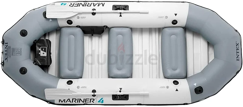 Intex Mariner 4 Rigid Inflatable Boat Set - 68376, Gray63235109999362112