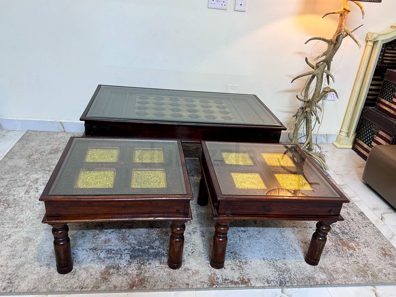 Marina Home Antique Solid Wood Coffee Tables top glass63179863439235112