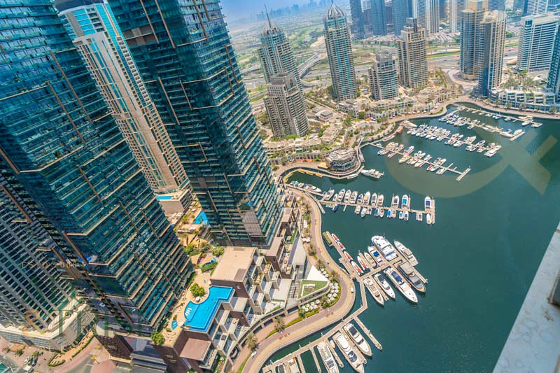 منظر كامل على المارينا | طابق عالٍ | شقة مكونة من غرفتي نوم غير مؤثثة63775420569730110