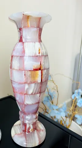 Stunning Handcrafted Marble Decorative Vase Ideal for Gift