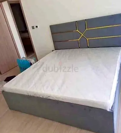 New King size Luxury velvet bed with mattress for sale. Same day delivery.