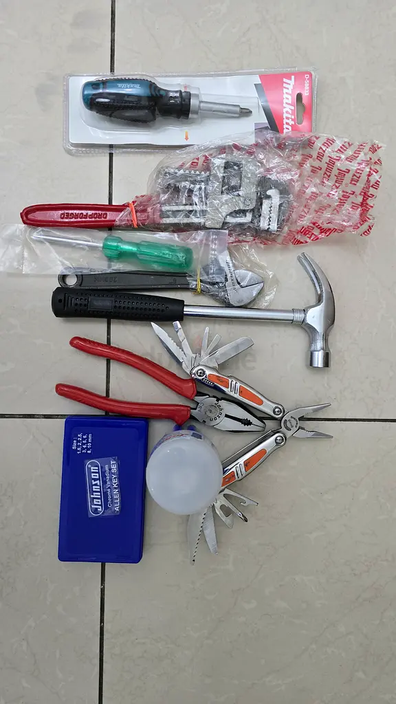 New and unused domestic tools. It includes every tool needed for every day use