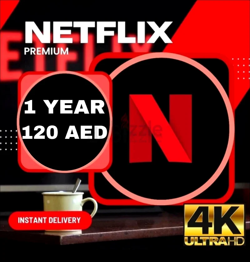 اشتراك نتفليكس الممتاز لمدة سنة واحدة بجودة 4K مع مشاركة63225740950915110